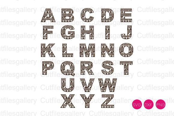 Aztec Alphabet Cut File: Bold Graphics for Crafts