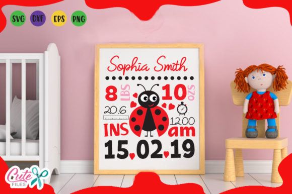 Baby Birth Announcement Graphics for Crafts
