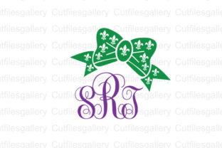 Mardi Gras Bow Monogram: Graphics for Crafts & Brands