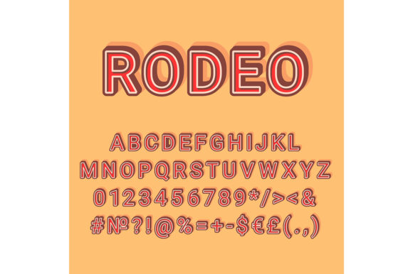 Rodeo Vintage 3D Alphabet: Graphics & Print Templates