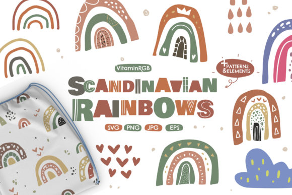 Scandinavian Rainbows: Graphics for Crafts