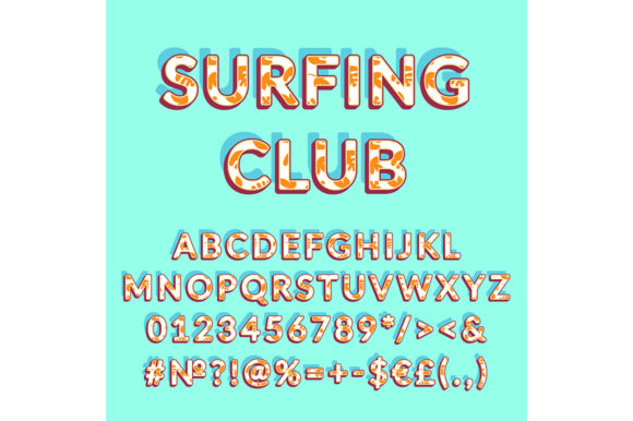 Surfing Club 3D Vector: Graphics & Print Templates
