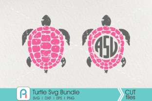 Turtle Monogram: Premium Graphics for Crafts